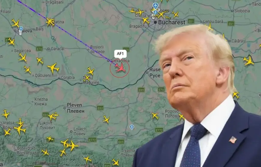 Fluturimi i Trump drejt Ankarasë thyen rekorde në ndjekje globale