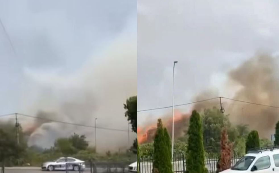 Stuhia e fuqishme shkakton zjarr pranë shkollës profesionale në Shirokë
