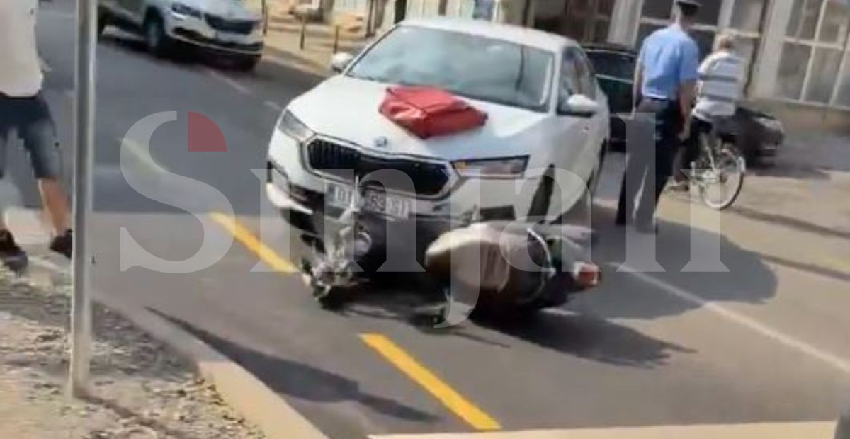 Përplasje në Gjilan: Motoçiklisti i lënduar pas aksidentit me veturë