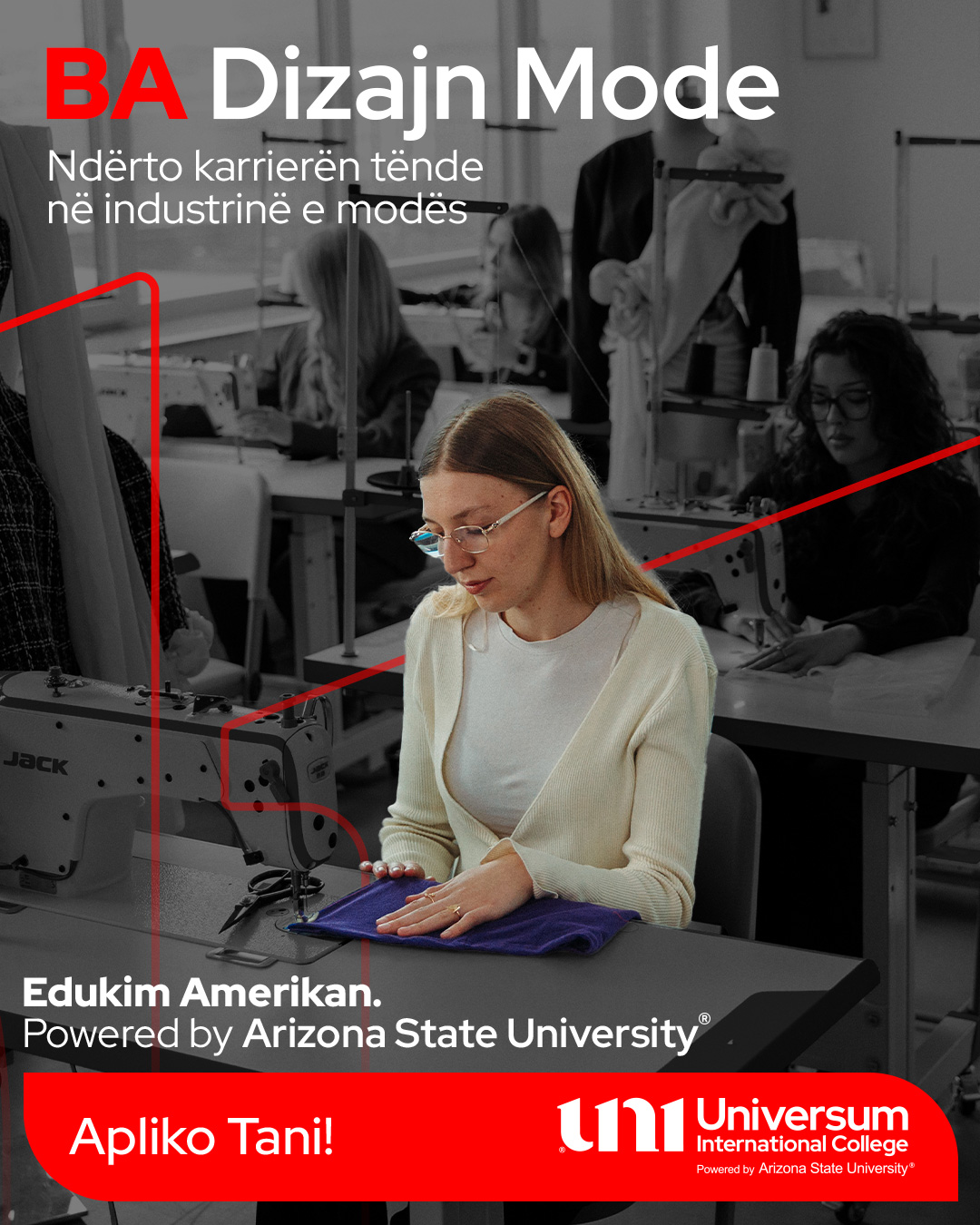 Programi Amerikan i Dizajnit të Modës në UNI për të Rinjtë Kreativë