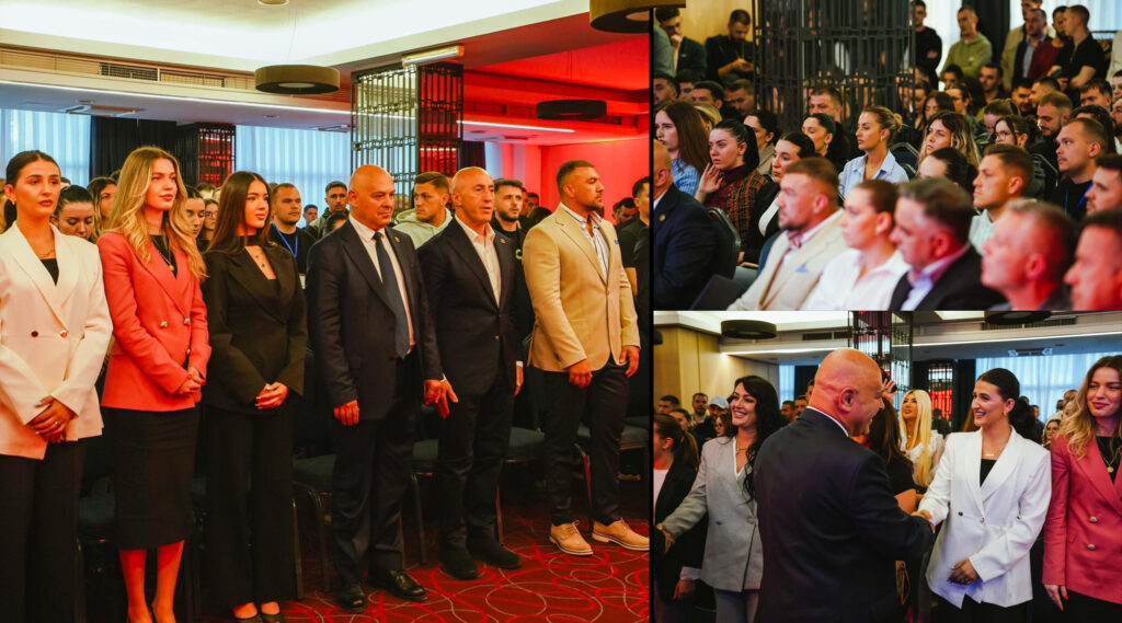 Gjini dhe Haradinaj morën pjesë në Kuvendin Zgjedhor të Aleancës së të Rinjve në Prishtinë me mobilizim të madh të të rinjve.