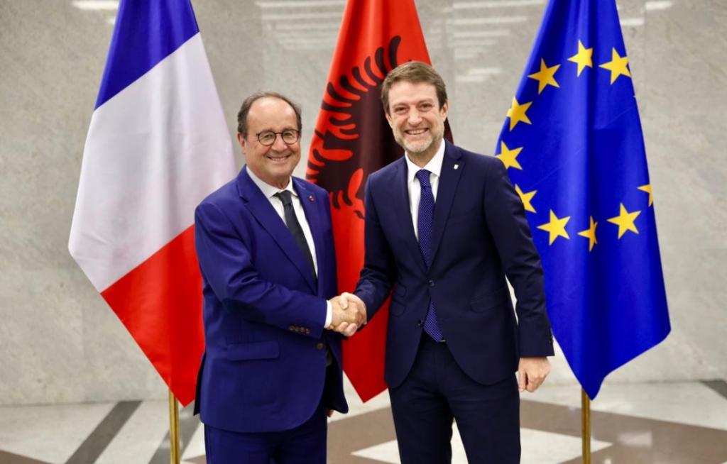 Takimi strategjik mes Ministrit Hoxha dhe ish-presidentit Hollande për të ardhmen evropiane të Ballkanit