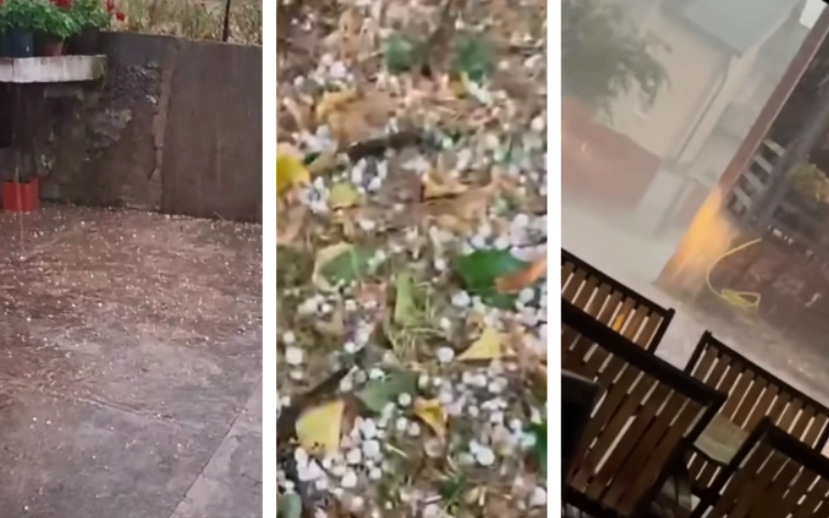 Reshje të rrëmbyera shiu me breshër dhe erëra të forta përfshijnë Kosovën