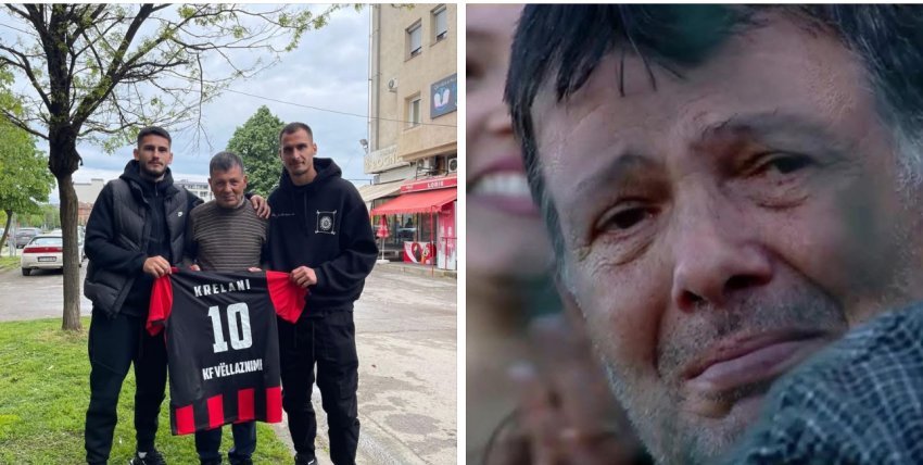 Një moment emocionues: Fanella e Vëllaznimit për tifozin besnik Hamid Krelani