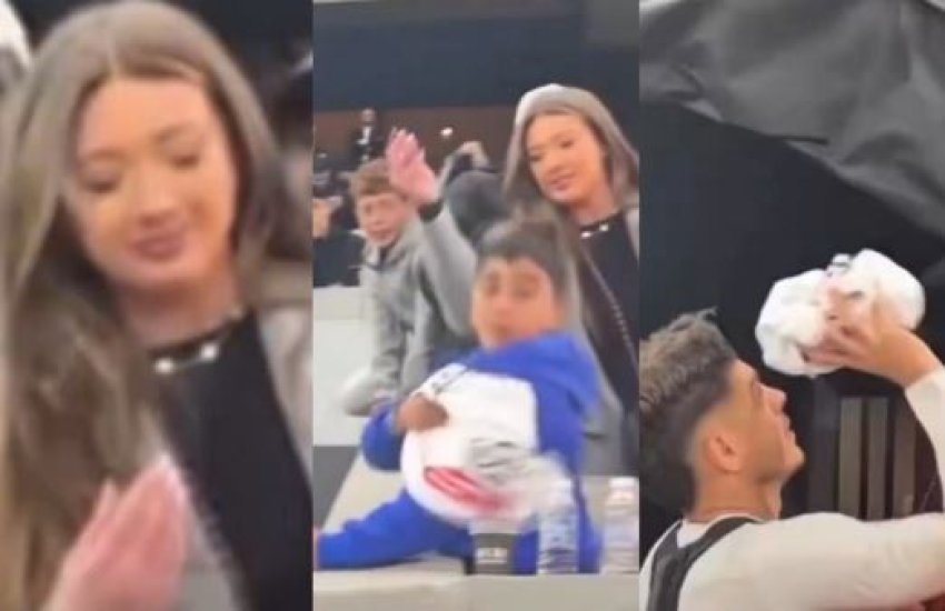 Momenti i veçantë kur një tifoz i vogël i rrëmben fanellën Milot Rashicës pas ndeshjes